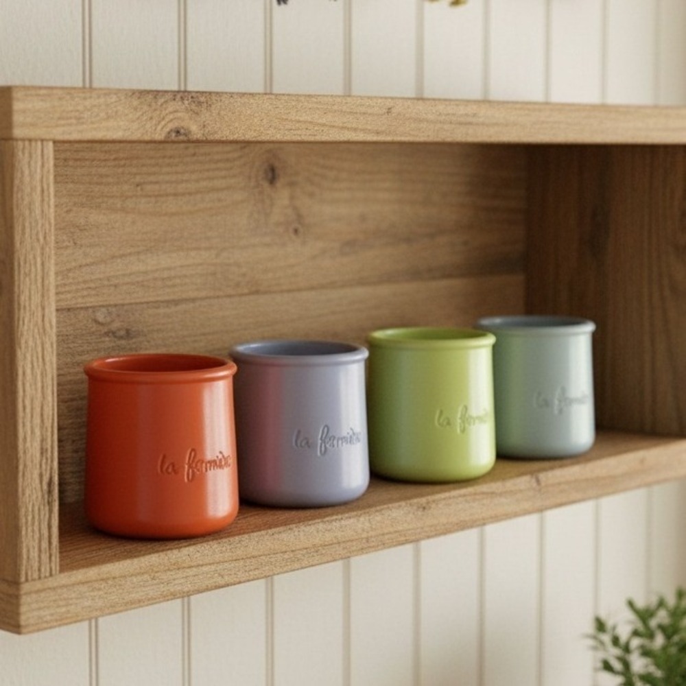 Set of 4 La Fermiere Limited Edition Terracotta Yogurt Pots